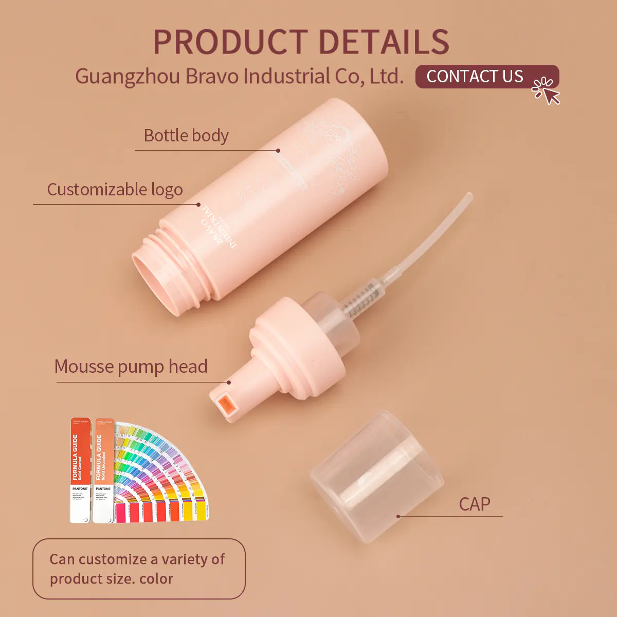Luxury Pink Skincare Bottle Set for Cosmetic